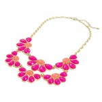 Fluer Pink Petals Bauble Necklace